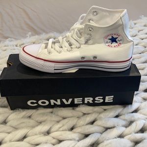 Brand New White Hightop Converse